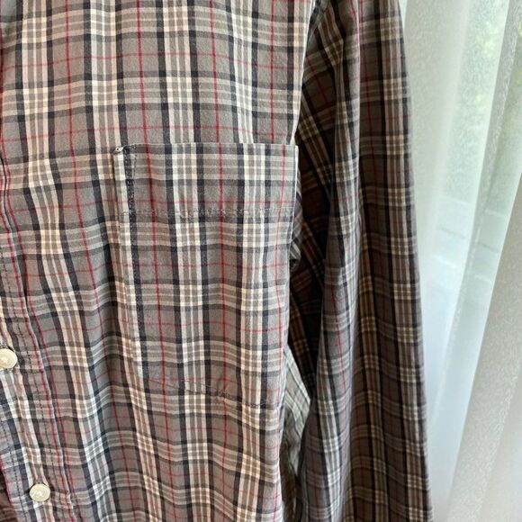 Eddie Bauer Legend Wash Plaid Button Front Shirt SZ L - Picture 8 of 16